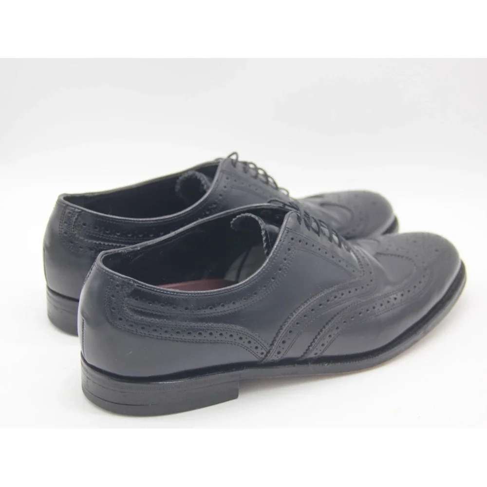 Florsheim Royal Imperial Men's Wing Tip Black Leather Shoes Size 10 D 20381